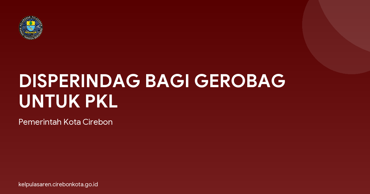 DISPERINDAG BAGI GEROBAG UNTUK PKL