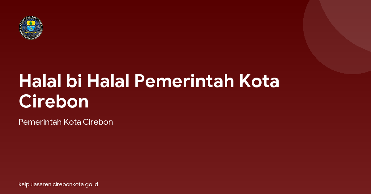 Halal bi Halal Pemerintah Kota Cirebon