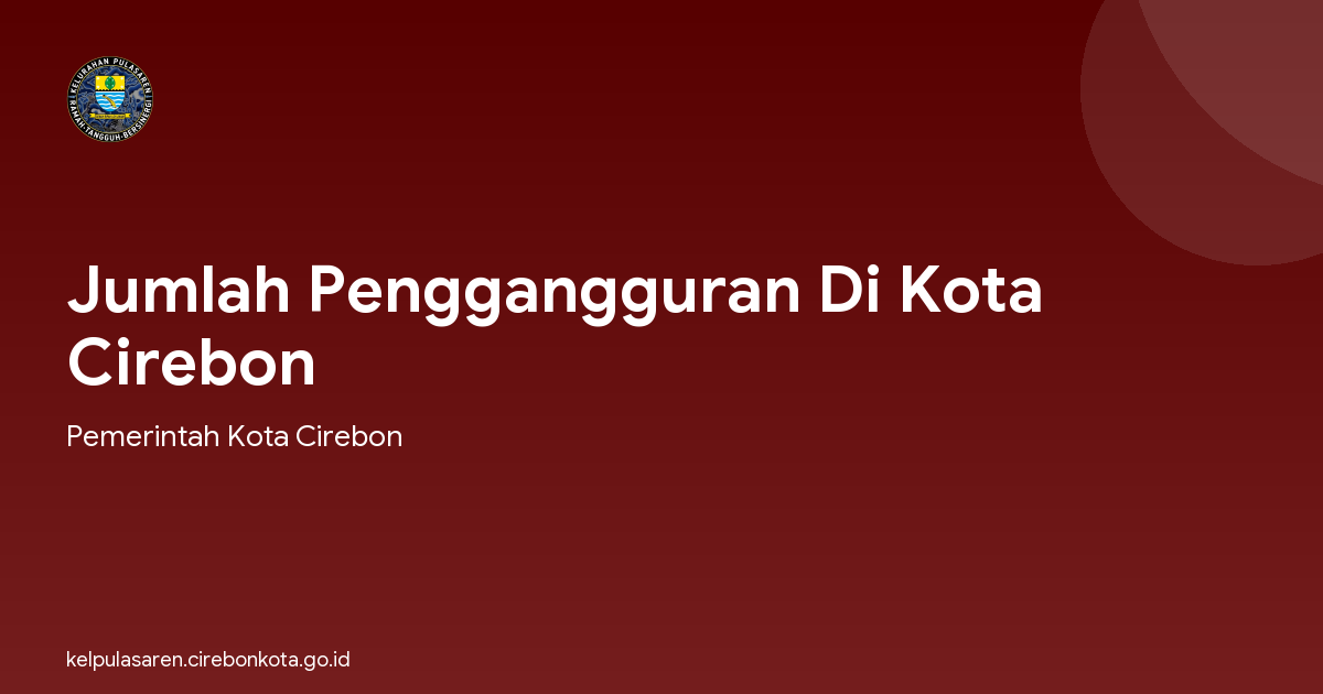 Jumlah Penggangguran Di Kota Cirebon