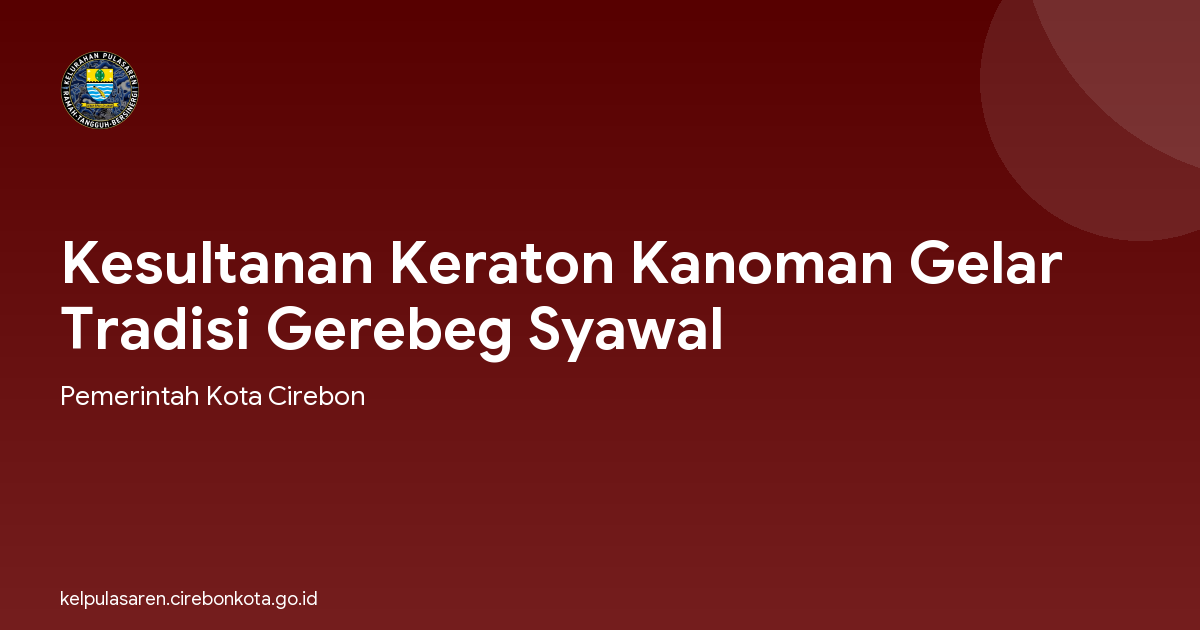 Kesultanan Keraton Kanoman Gelar Tradisi Gerebeg Syawal