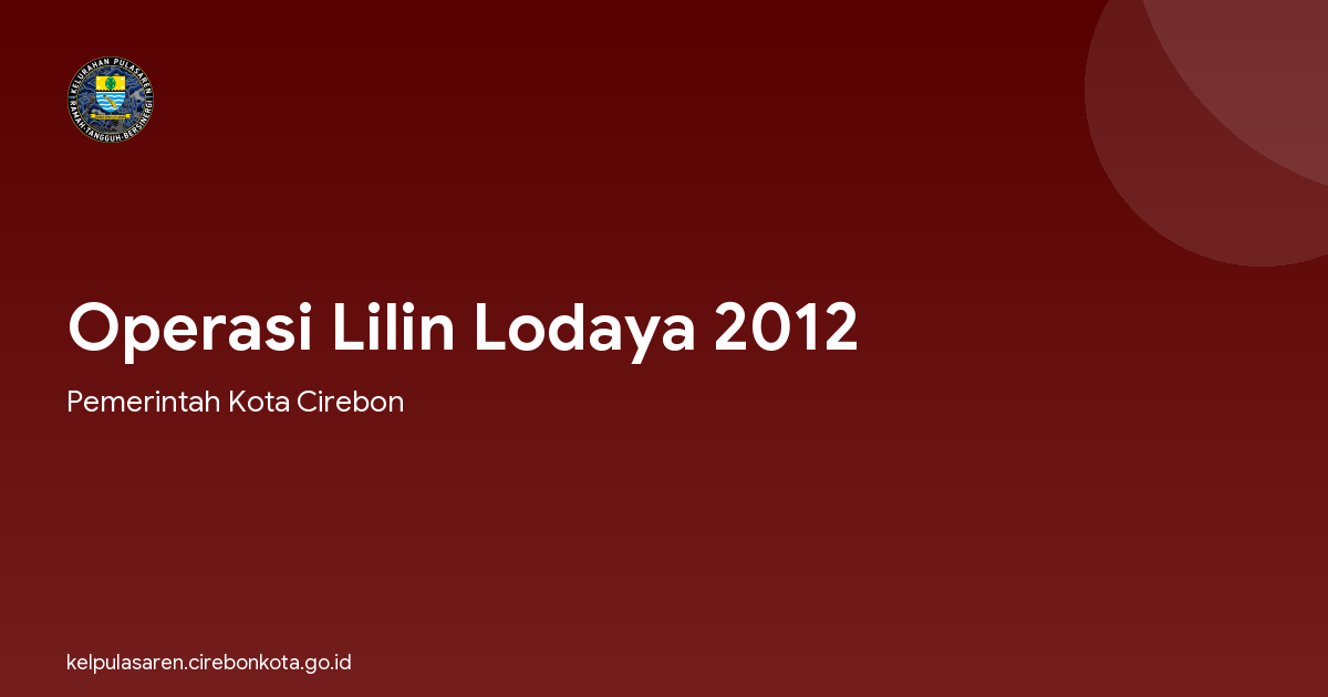 Operasi Lilin Lodaya 2012