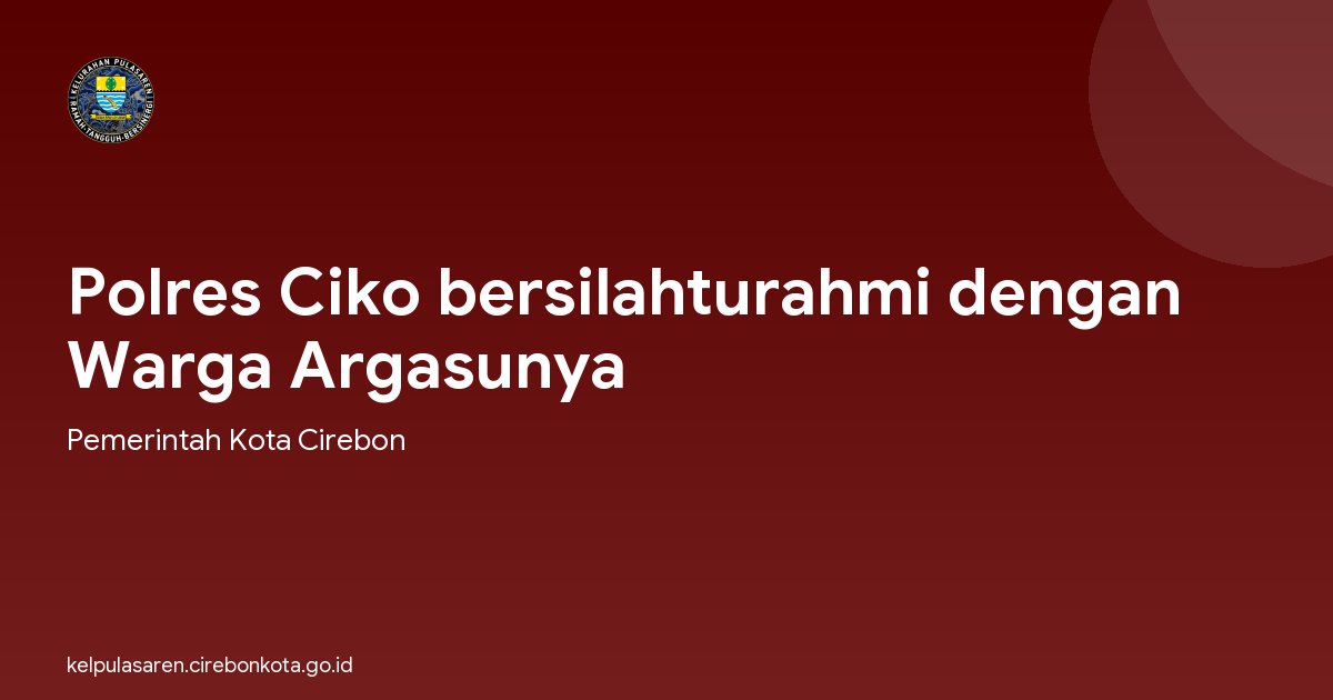 Polres Ciko bersilahturahmi dengan Warga Argasunya