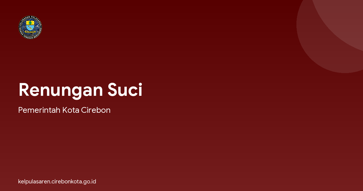 Renungan Suci