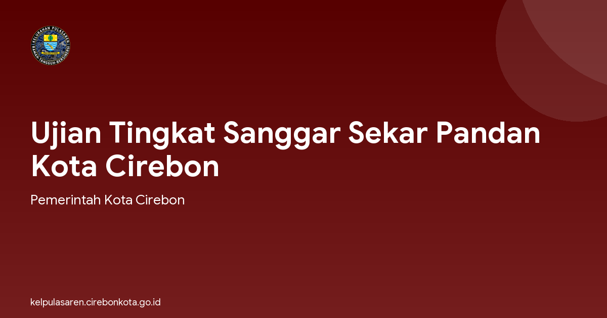 Ujian Tingkat Sanggar Sekar Pandan Kota Cirebon