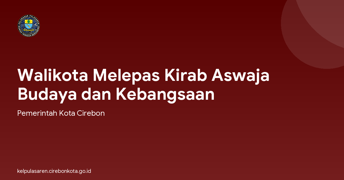 Walikota Melepas Kirab Aswaja Budaya dan Kebangsaan