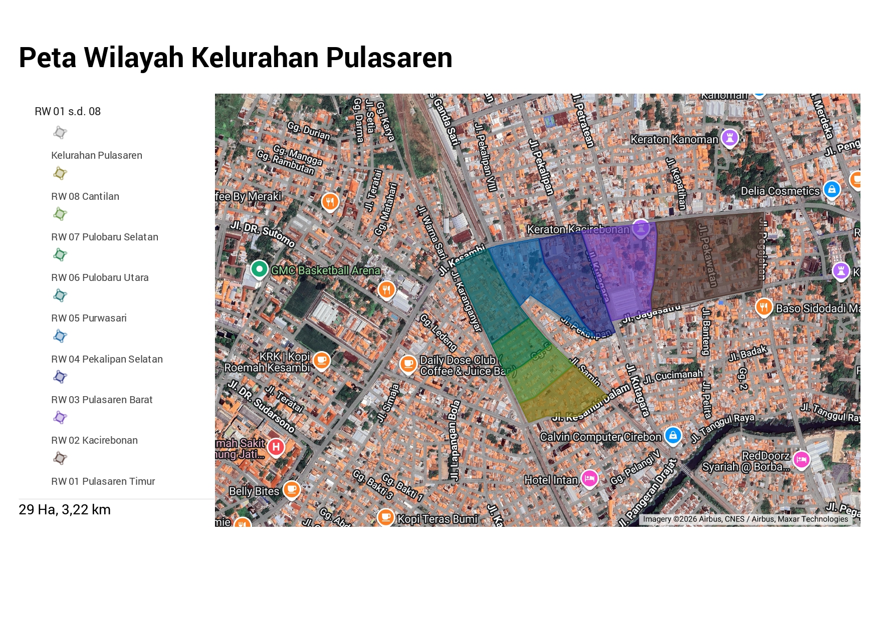 Peta Wilayah Kelurahan Pulasaren