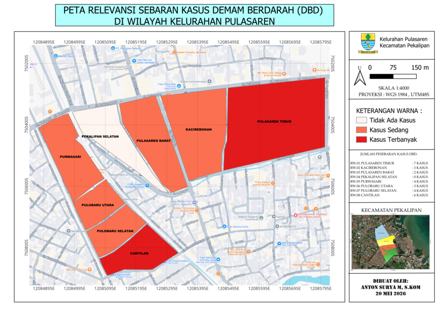 Peta Sebaran Kasus DBD Hasil Verifikasi dan Validasi Tahun 2026