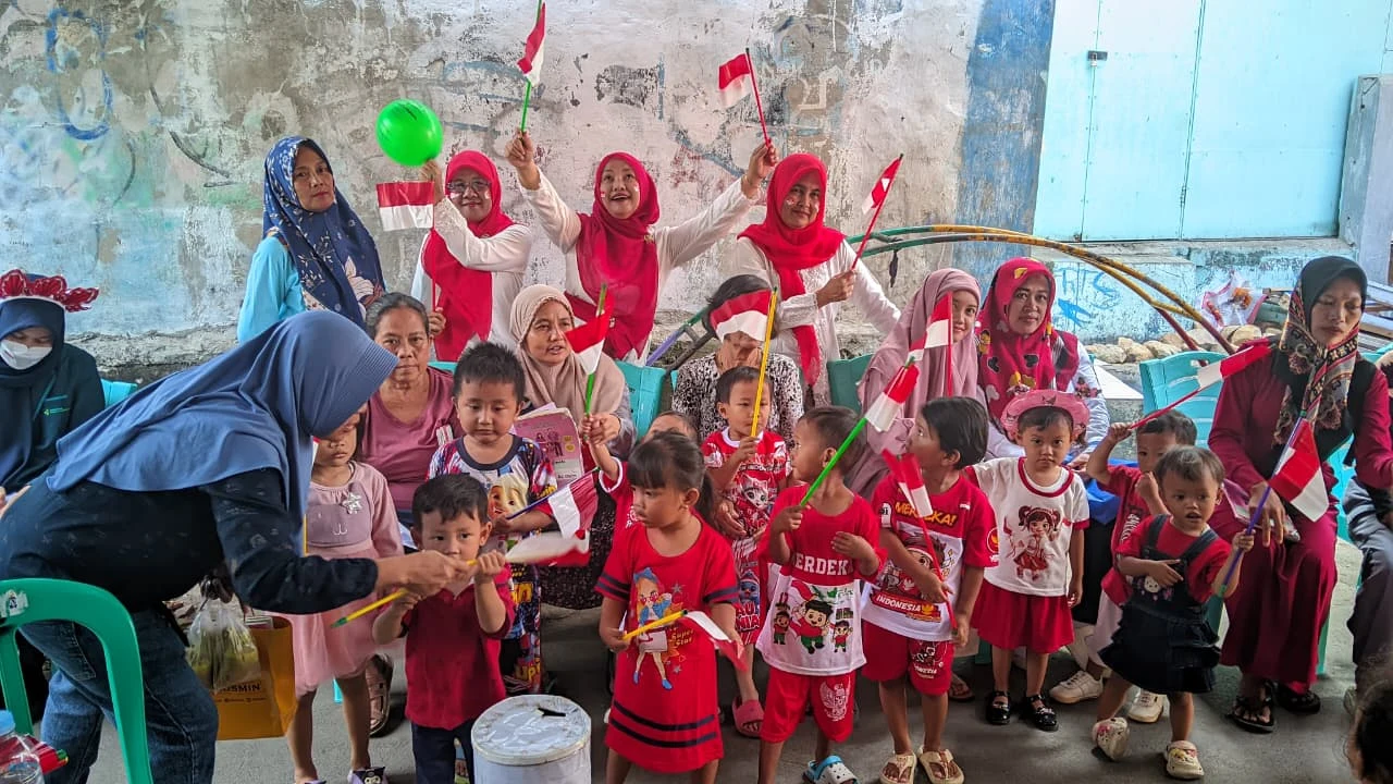 Kegiatan Posyandu Anggrek RW 05 Purwasari Semarakkan HUT Kemerdekaan RI