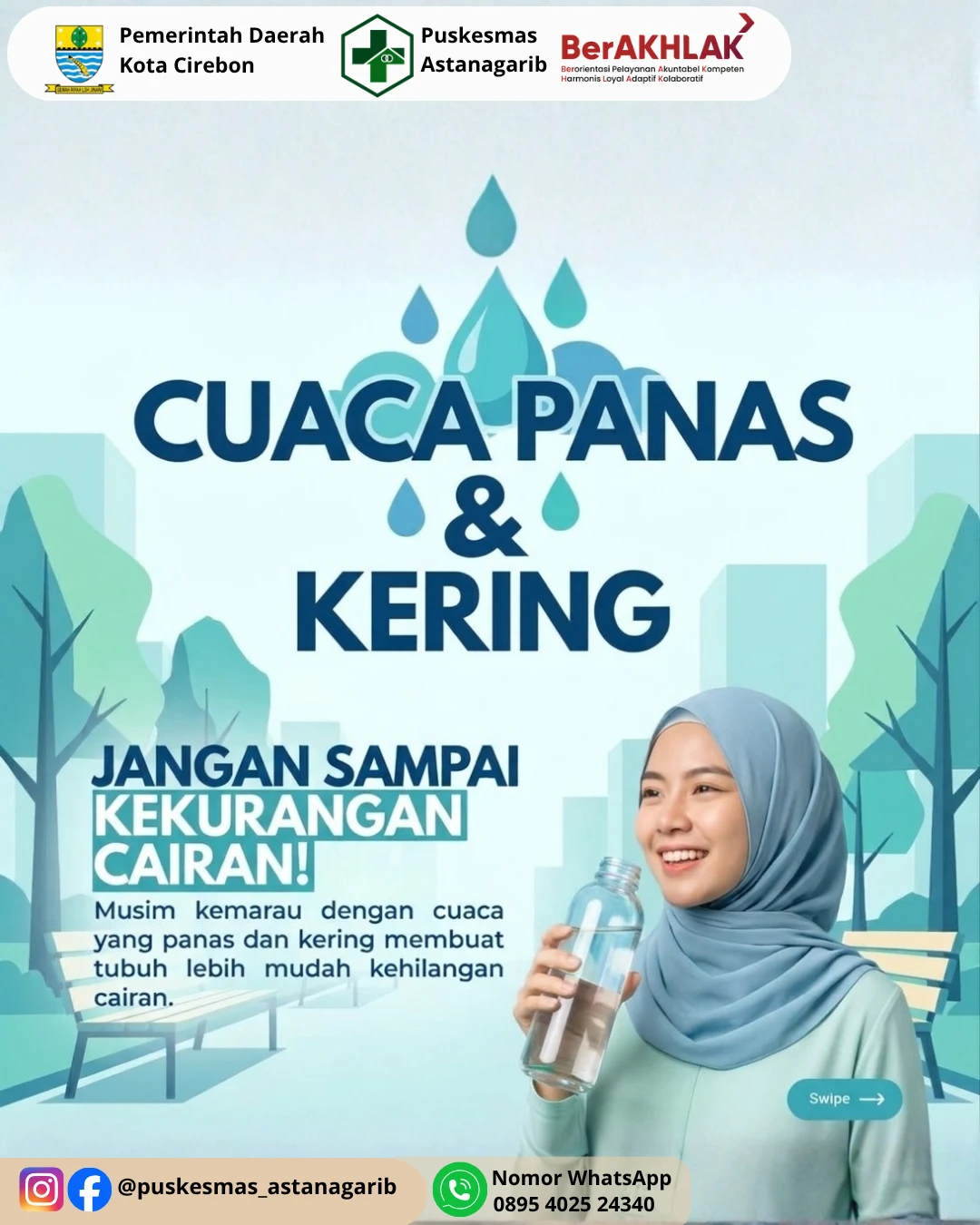 Cuaca Panas : Jangan Sampai Kekurangan Cairan
